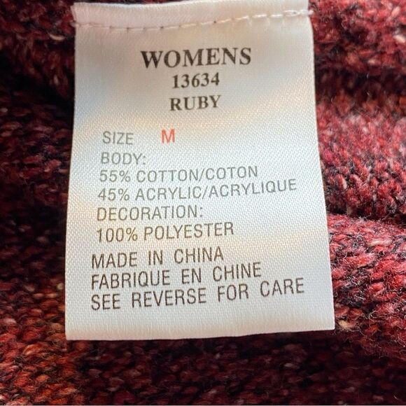 Woolrich Cotton Blend Ruby Red Vest Size Medium - Picture 4 of 10